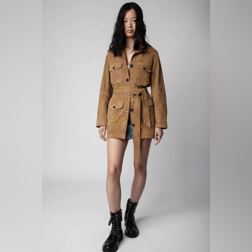 Zadig & Voltaire Mikel suede trench NWOT